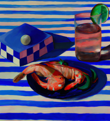 Poster 30x40 SHRIMPS AND STRIPES by Misfitting Things