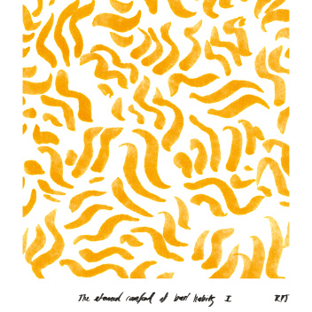 Poster 50x70 COMFORT - YELLOW by Ronelle Pienaar Jenkin and Lemon