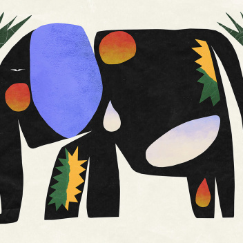 Poster 30x40 AN ELEPHANT THAT NEVER FORGETS - MADO by Imo Sinclair