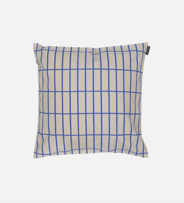 Poszewka na poduszkę 40x40 TIILISKIVI Cushion Cover Grey-Electric Blue