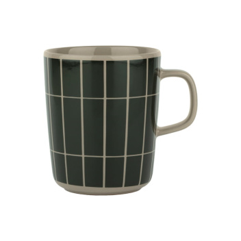 Kubek z uchem z porcelany 250 ml TIILISKIVI Mug Dark Green-Terra