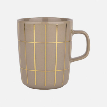 Kubek z uchem z porcelany ze złotem 250 ml TIILISKIVI Mug Terra-Gold