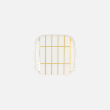 Talerzyk z porcelany ze złotem 10x10 TIILISKIVI Mini Plate White-Gold
