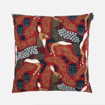 Poszewka na poduszkę 50x50 PEURA Cushion Cover Red-Dark Blue-Beige