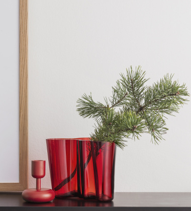 Wazon szklany ALVAR AALTO VASE 16 cm Cranberry