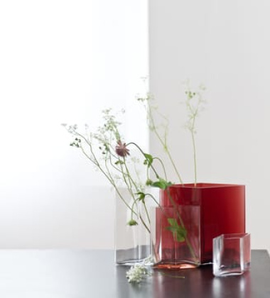 Wazon szklany 11,5x14 cm RUUTU Vase Cranberry
