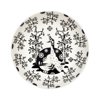 Talerz głęboki z porcelany 22 cm TAIKA DECO Deep Plate White-Black