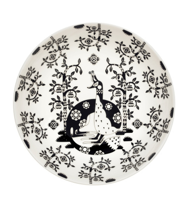 Talerz głęboki z porcelany 22 cm TAIKA DECO Deep Plate White-Black