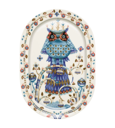 Półmisek do serwowania z porcelany 41x28,5 cm TAIKA Serving Plate White-Blue