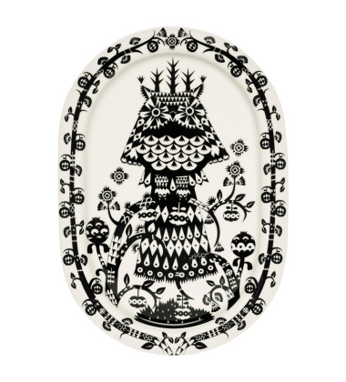 Półmisek do serwowania z porcelany 41x28,5 cm TAIKA Serving Plate White-Black