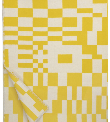 Koc wełniany 130x180 KOODI Wool Blanket Yellow-Light Beige