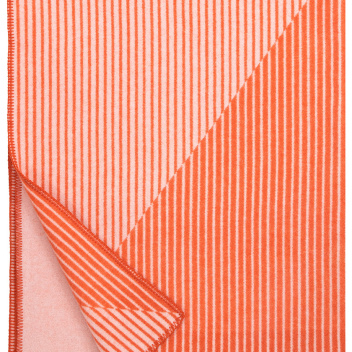 Koc wełniany 130x180 RINNE Wool Blanket Orange-Rose
