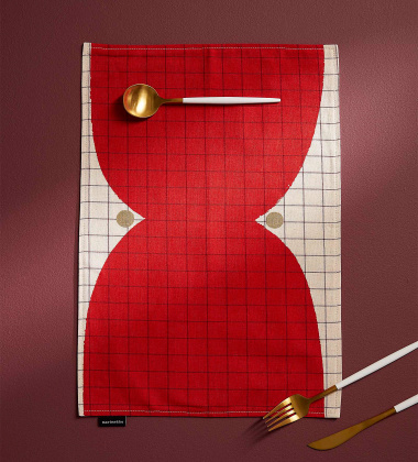 Ścierka kuchenna 43x60 KALENDI Tea Towel Cotton-Red