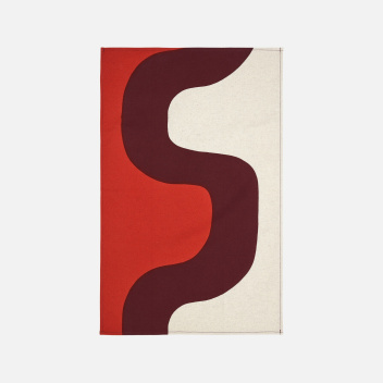 Ścierka kuchenna 47x70 cm SEIREENI Tea Towel Burgundy-Linen-Red