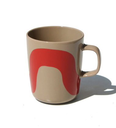 Kubek z porcelany z uchem 250 ml SEIREENI Mug Terra-Red