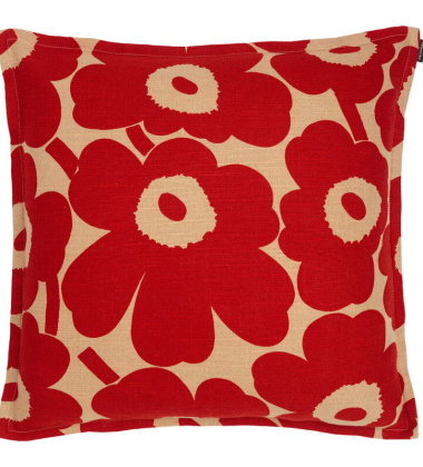 Poszewka na poduszkę lniana 50x50 PIENI UNIKKO Cushion Cover Copper-Red