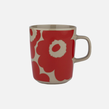 Kubek z porcelany z uchem 250 ml UNIKKO Mug Terra-Red