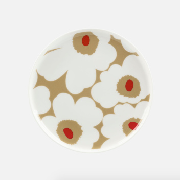 Talerz z porcelany 20 cm UNIKKO Plate Beige-Red-White