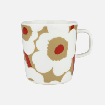 Kubek z porcelany z uchem 250 ml UNIKKO Mug Terra-Red