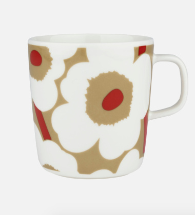 Kubek z porcelany z uchem 250 ml UNIKKO Mug Terra-Red