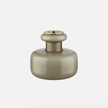 Szklany świecznik-wazon 9,5x10,5 PUTELI Candle Holder Sand-Brass
