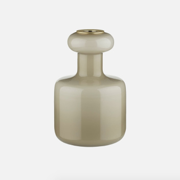Szklany świecznik-wazon 17x11,5 PLUNTA Candle Holder Clay-Brass