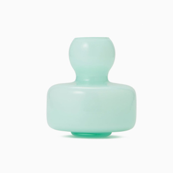 Wazon szklany FLOWER Vase 10x10,4 cm - Mint Green