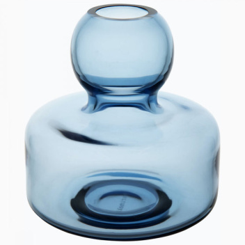 Wazon szklany FLOWER Vase 10x10,4 cm - Midnight Blue