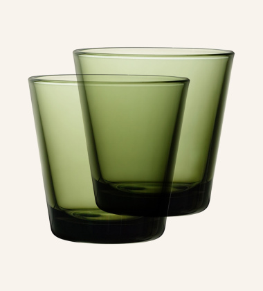 Szklanki KARTIO Glass 210 ml Set 2 Moss Green