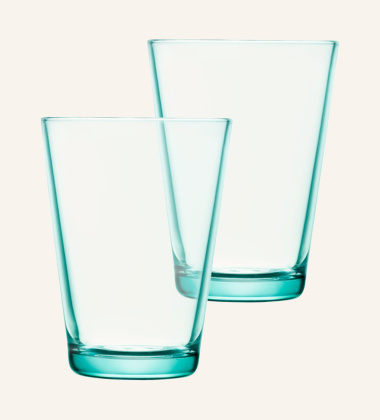 Szklanki KARTIO Glass 400 ml Set 2 Water Green