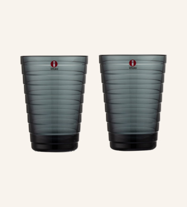 Szklanki AINO AALTO Tumbler 330 ml Set 2 Dark Grey