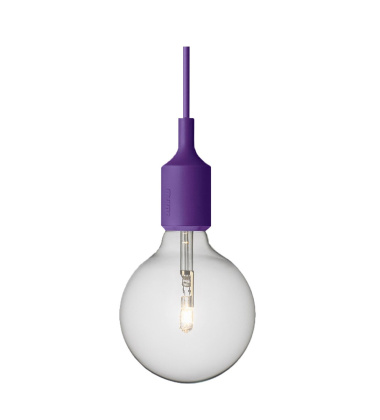 Lampa wisząca E27 Bulb Purpurowa