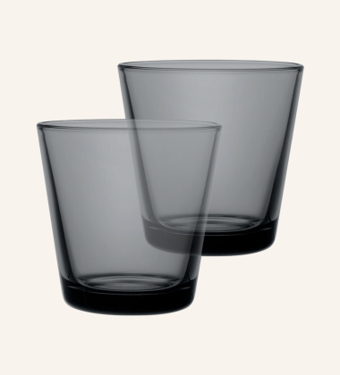 Szklanki KARTIO Glass 210 ml Set 2 Dark Grey