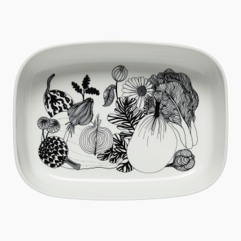 Naczynie do serwowania SIIRTOLAPUUTARHA Serving Dish White-Black by Marimekko