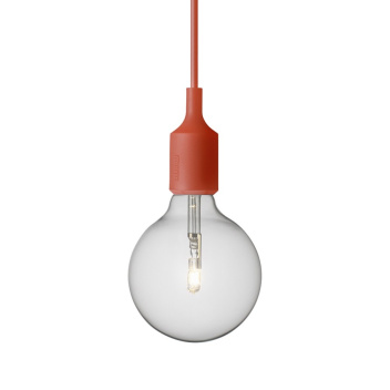 Lampa wisząca E27 Bulb Czerwona