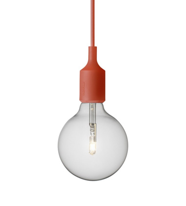 Lampa wisząca E27 Bulb Czerwona
