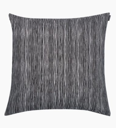 Poszewka na poduszkę 50x50 VARVUNRAITA Cushion Cover White-Black