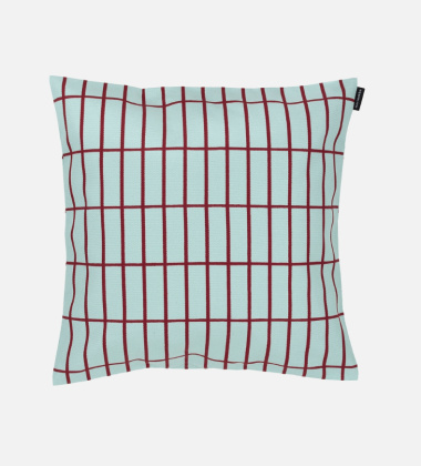 Poszewka na poduszkę 40x40 TIILISKIVI Cushion Cover Aqua-Dark Red