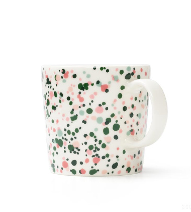 Kubek z porcelany 300 ml HELLE Mug Oiva Toikka - Pink-Green