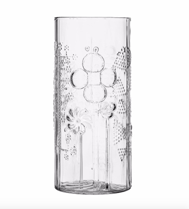 Wazon szklany 25 cm FLORA Vase by Oiva Toikka Clear