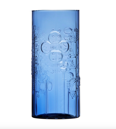 Wazon szklany 25 cm FLORA Vase by Oiva Toikka Ultramarine Blue