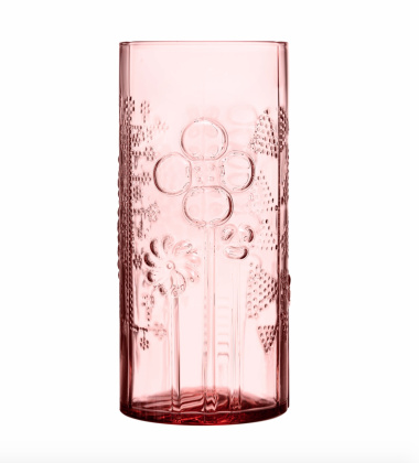 Wazon szklany 25 cm FLORA Vase by Oiva Toikka Salmon Pink
