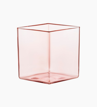 Wazon szklany 20,5x18 RUUTU Vase Salmon Pink