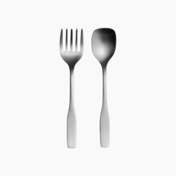 Komplet łyżek do sałatek ze stali szczotkowanej CITTERIO 98 Salad Servers Set 2