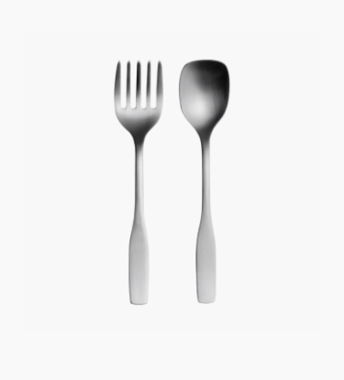 Komplet łyżek do sałatek ze stali szczotkowanej CITTERIO 98 Salad Servers Set 2