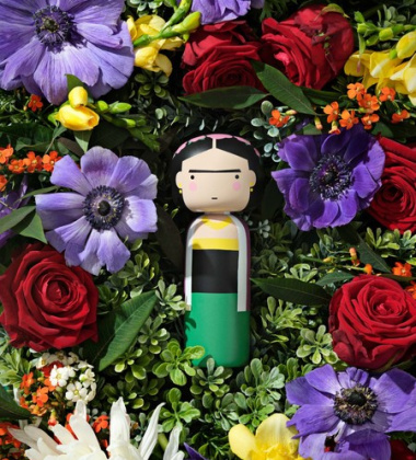 Laleczka Kokeshi FRIDA 14,5 cm Zielona