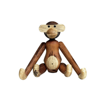 Drewniana małpka H9,5 cm MONKEY MINI - Teak-Limba
