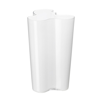 Wazon szklany ALVAR AALTO VASE 25,1 cm Mleczny Biały