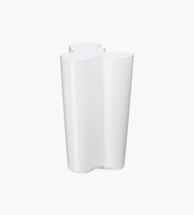 Wazon szklany ALVAR AALTO VASE 25,1 cm Mleczny Biały