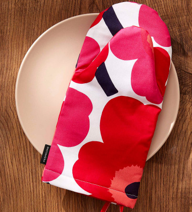 Rękawica kuchenna 15x31,5 PIENI UNIKKO Oven Mitten Red-White